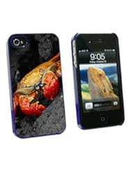 Wireless: Graphics and More Red Crab - Snap On Hard Protective Case for Apple iPhone 4 4S - Blue - Carrying Case - Non-Retail Packaging - Blue - Graphics and More