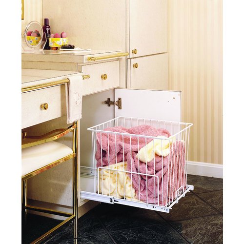 Rev-A-Shelf HRV-1220 S Pull-Out Hamper / Utility Basket - Wire-White