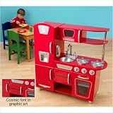 Personalized Red Vintage Kitchen Customize: Yes, Font & Color: Cosmic Blue