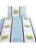 Manchester City Duvet Cover Set, Blue/White, Single