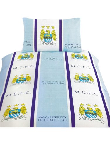 Manchester City Duvet Cover Set, Blue/White, Single