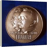 Obverse of medal commemorating 50 years of cinematography by the Lumiere... - 40 Inch Canvas Print (101cm) by Heritage-Images