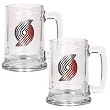 Portland Trail Blazers NBA 2pc 15oz Glass Tankard Set - Primary Logo Portland Trail Blazers NBA 2pc 15oz Glass Tankard Set - Primary Logo