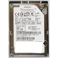 Notebook 60GB Hitachi Travelstar HTS721060G9SA00 S-ATA ID10697