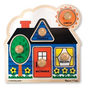 Melissa & Doug First Shapes Large Peg Puzzle