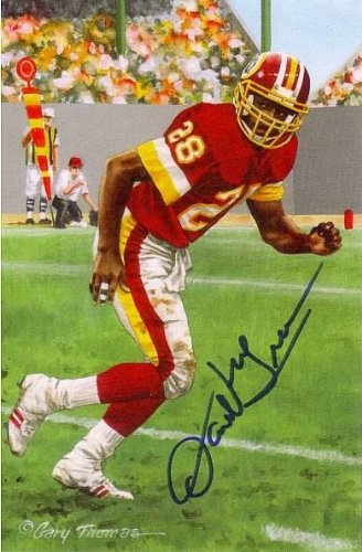 Darrell Green Autographed/Hand Signed Goal Line Art Card