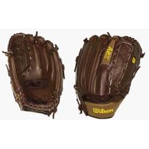 11 3 4 A2K&reg; Dual-HingeTM Web Pitcher's Baseball Glove from Wilson (Worn on by Wilson