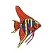 ID 0235 Tropical Angel Fish Patch Aquarium Sea Fishing Iron On Applique