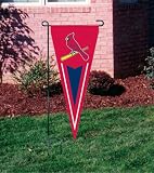 ST. LOUIS CARDINALS OFFICIAL LOGO PENNANT GARDEN FLAG + STAND