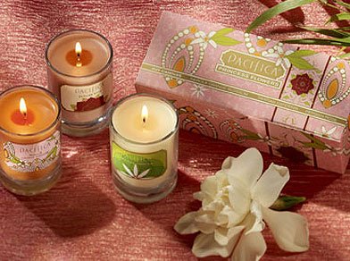 Pacifica Princess of Flowers 3 Oz Soy Wax Perfume Scented Candle Gift Set