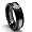 Black Titanium ring Wedding band with Stainless Steel Cables size 8