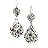 Lucky Brand Urban Ears Silver-Tone Openwork Lace Ea