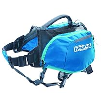 Outward Hound DayPak Dog Backpack Adjustable Saddlebag Style Hiking Gear for Dogs, Medium, Blue
