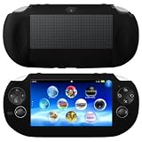 Black Rubber XYLO-SKIN Silicone / Case / Cover for the Sony PS Vita Playstation Portable Console.