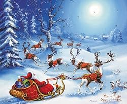 Advent Calendar - Santa in His Sleigh
