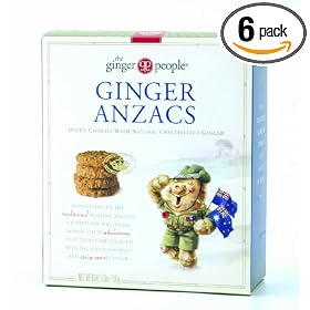 The Ginger People Ginger Anzac Cookies, 5.3-Ounce Boxes (Pack of 6)