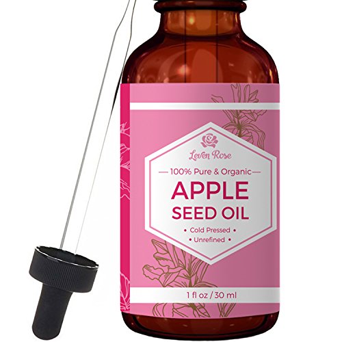 #1 TRUSTED Leven Rose Apple Seed Oil - 100% Organic, Natural for Face, Hands, Scars, and Breakouts - 1 oz