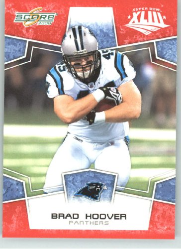 2008 Donruss / Score Limited Edition Super Bowl XLIII # 43 Brad Hoover - Carolina Panthers - NFL Trading Card in a Prorective Screw Down Display Case