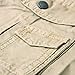 OCHENTA Men's Cotton Casual Multi Pockets Cargo Shorts #3231 khaki 33