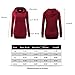 Miurus Women V Neck Long Sleeve Pullover Kangaroo Pocket Sweatshirt Hoodie