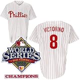 Philadelphia Phillies Shane Victorino Youth Home Replica Jersey with 2008 World Series Champions Patch