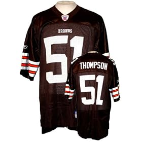 Cleveland Browns Mens NFL Replica Jersey Chaun Thompson #51 Brown