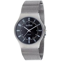Skagen Herrenarmbanduhr Slimline Titan Stahl 233XLTTM