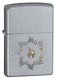 Zippo Lighter Ring of Fire, Satin Chrome