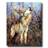 Grey Wolf Howling Trees Wolves Animal Wildlife Home Decor Wall Picture 16x20 Art Print