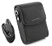 MegaGear Protective Black Leather Camera Case, Bag for Panasonic Lumix DMC-ZS20 Nikon COOLPIX S9300