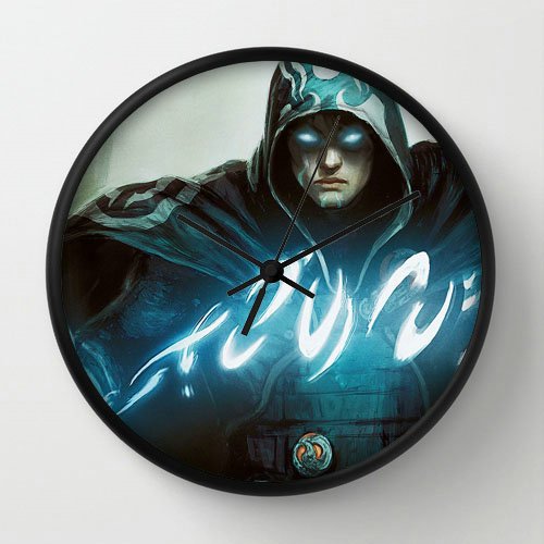 Art Design Game Wall Decor Clock Custom Jace The Mind Sculptor Magic The Gathering Black Frames Wall Clock Modern Design Watch Wall 10" Diameter Unique Wall Clocks