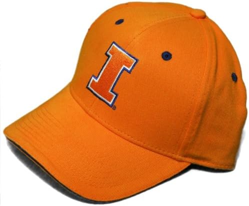 NEW!! Illinois University Fighting Illini Velcro Back Cap Embroidered Hat - Orange