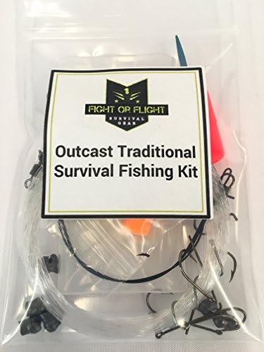 Outcast Survival Fishing Kit Traditional - Rugged, Compact and Made in the USA! (Traditional)