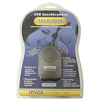 Mvox MV100 USB Speakerphone, Silver Gray Color.