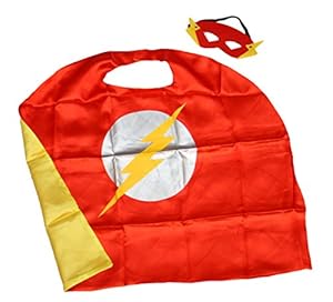 (Flash) ROXX Superhero Superman Kids Girl And Boy Cape and Mask Costume for Child