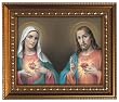 Twin Hearts in Wood Frame with Golden Trim, 11.25" x 13.25" - MADE IN ITALY