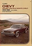Chevy Malibu, Chevelle, Monte Carlo, 1970-1985 gas & diesel shop manual
