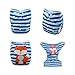 Babygoal Baby Reusable Neutral Cloth Diapers, One Size Adjustable Washable Pocket Nappy Covers 6 Pack+ 6pcs Microfiber Inserts+4pcs Bamboo Inserts 6YDB03
