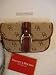 Dooney & Burke Brown with Amber Signature Flap Wristlet