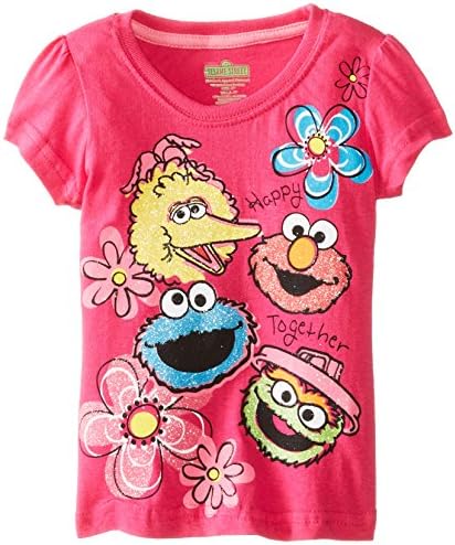 Sesame St Little Girls' Reet Short Sleeve Tee