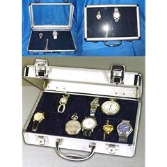 SAFE UHRENKOFFER DIAMANT Nr. 265 - MIT 12 F�CHERN UND HERAUSNEHMBAREN 12 x UHRENHALTERN F�R UHREN - TASCHENUHREN - ARMBANDUHREN - SCHMUCK - KETTEN USW.- MIT TRANSPARENTER ABDECKUNG MIT 2 SCHL��ERN ABSCHLIE�BAR