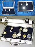 SAFE UHRENKOFFER DIAMANT Nr. 265 - MIT 12 F�CHERN UND HERAUSNEHMBAREN 12 x UHRENHALTERN F�R UHREN - TASCHENUHREN - ARMBANDUHREN - SCHMUCK - KETTEN USW.- MIT TRANSPARENTER ABDECKUNG MIT 2 SCHL��ERN ABSCHLIE�BAR