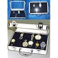 SAFE UHRENKOFFER DIAMANT Nr. 265 - MIT 12 F�CHERN UND HERAUSNEHMBAREN 12 x UHRENHALTERN F�R UHREN - TASCHENUHREN - ARMBANDUHREN - SCHMUCK - KETTEN USW.- MIT TRANSPARENTER ABDECKUNG MIT 2 SCHL��ERN ABSCHLIE�BAR