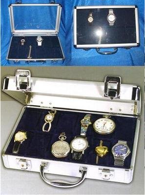 SAFE UHRENKOFFER DIAMANT Nr. 265 – MIT 12 FÄCHERN UND HERAUSNEHMBAREN 12 x UHRENHALTERN FÜR UHREN – TASCHENUHREN – ARMBANDUHREN – SCHMUCK – KETTEN USW.- MIT TRANSPARENTER ABDECKUNG MIT 2 SCHLÖßERN ABSCHLIEßBAR