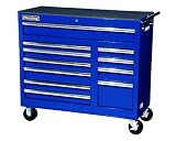 International VRB-4211BU 42-Inch 11 Drawer Blue Tool Cabinet with Heavy Duty Ball Bearing Drawer Slides