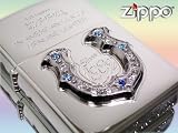 豪華ラインストーン入りZippo〔HOOVES〕馬蹄形