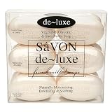 de-luxe SaVON Bar Soap Set, Vanilla-Citrus & Loofah 12 ea
