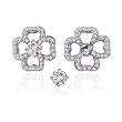14K White Gold 1/2 ct. Diamond Floral Earring Jackets