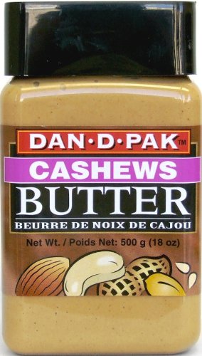 Dan-D-Pak Cashew Butter, 18-Ounce Plastic Jars (Pack of 4)