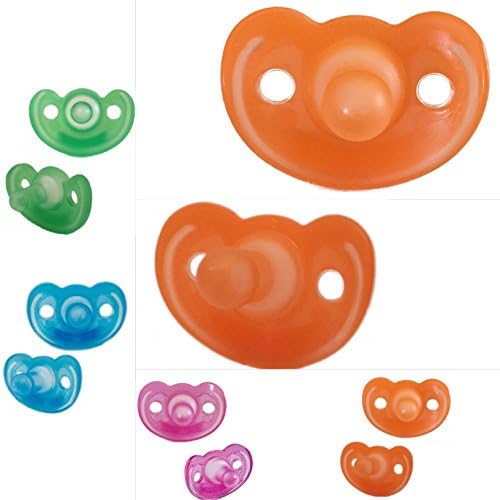 2 Pack Gum Drop Full-term Unscented Pacifiers (Orange)